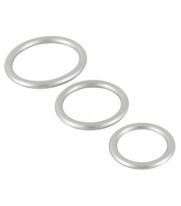 Metallic Silicone Cock Ring Set