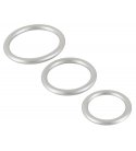 Metallic Silicone Cock Ring Set