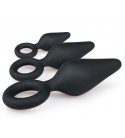 EasyToys - Buttplug Set With Pull Ring, Black