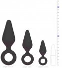 EasyToys - Buttplug Set With Pull Ring, Black