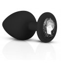EasyToys - Silicine Buttplug Set With Diamond, Black