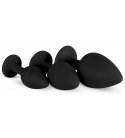 EasyToys - Silicine Buttplug Set With Diamond, Black
