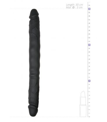 EasyToys - Silicone Double Ended Dildo 30cm, Black