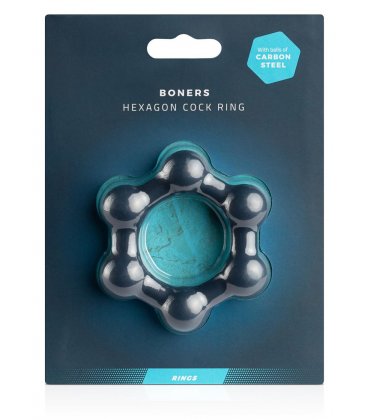 Boners - Hexagon Cockring With Steel Balls