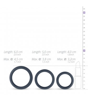 Boners - Wide Cock RIng Set, 3 piece