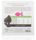 EasyToys - Silicine Buttplug Set With Diamond, Pink