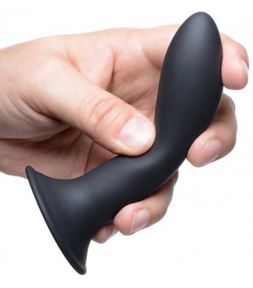 Squeeze-It - Flexible Silicone Dildo, Black