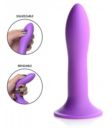 Squeeze-It - Flexible Silicone Dildo, Purple