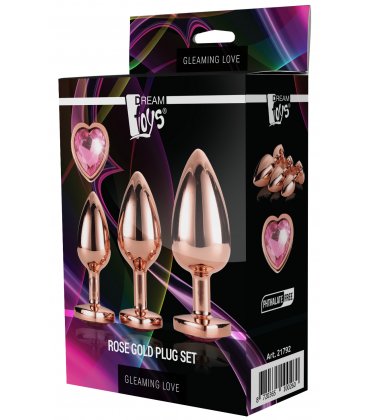 Gleaming Love Plug - Rose Gold, Set