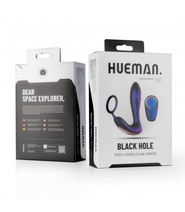 Hueman - Black Hole Anal Vibrator With Cockring
