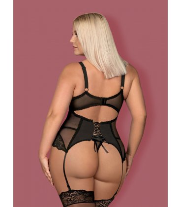 Obsessive - Amallie Corset & Thong, Black