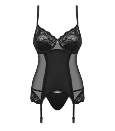Obsessive - Amallie Corset & Thong, Black