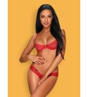 Obsessive - Alabastra Set & Crotchless Thong, Red
