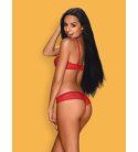 Obsessive - Alabastra Set & Crotchless Thong, Red