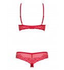 Obsessive - Alabastra Set & Crotchless Thong, Red