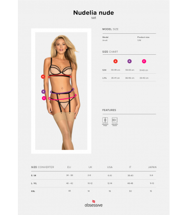 Obsessive - Nudelia Garter Set