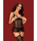 Obsessive - Heartia Half-Cups Corset & Crotchless Thong