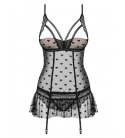 Obsessive - Heartia Half-Cups Corset & Crotchless Thong
