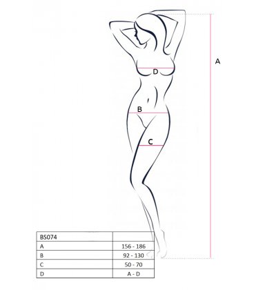 Passion - Bodystocking BS074, Black