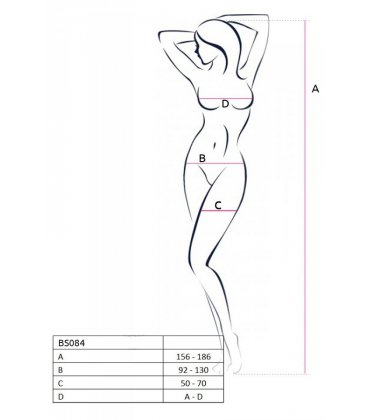 Passion - Bodystocking BS084, Black