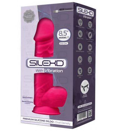 Silexd - Premium Vibration Dildo, 21,5cm, Pink
