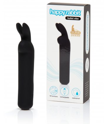 Happy Rabbit - Rechargeable Vibrating Bullet, Black