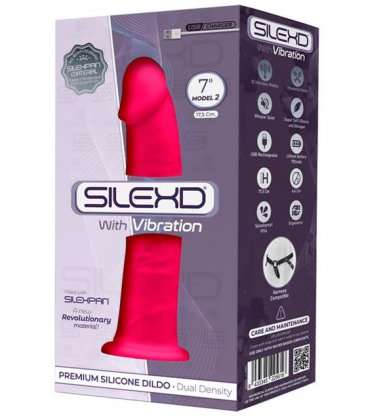 Silexd - Premium Vibration Dildo, 18,5cm, Pink