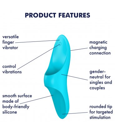 Satisfyer - Teaser Finger Vibrator, Blue