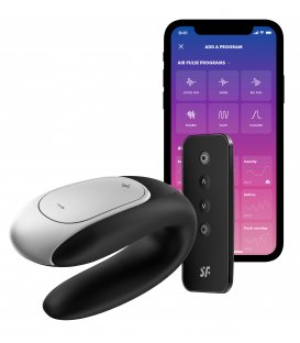 Satisfyer - Double Fun Partner Vibrator, Black