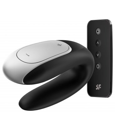 Satisfyer - Double Fun Partner Vibrator, Black