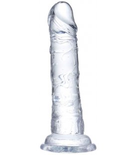 Glazed Clear Realistic Dildo, 19cm