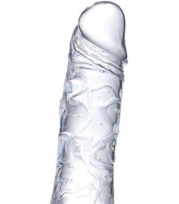 Glazed Clear Realistic Dildo, 19cm