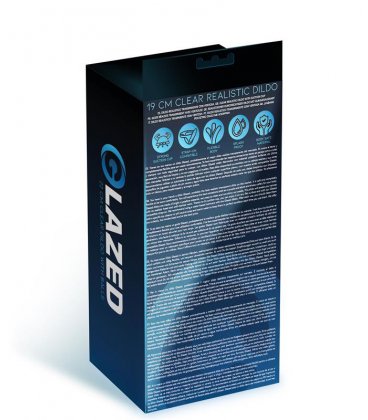 Glazed Clear Realistic Dildo, 19cm