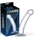 Glazed Curved Clear Dildo, 18cm