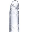 Glazed Clear Dildo with Balls, 22cm