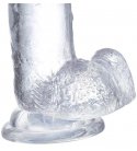 Glazed Clear Dildo with Balls, 22cm