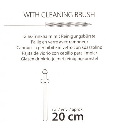 Glass Drinking Straw Willy