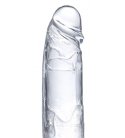 Glazed Clear Dildo with Balls, 15,5cm