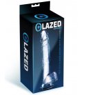 Glazed Clear Dildo with Balls, 15,5cm
