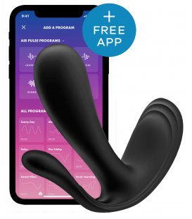 Satisfyer - Top Secret +, Wearable Vibrator, Black