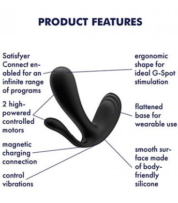 Satisfyer - Top Secret +, Wearable Vibrator, Black