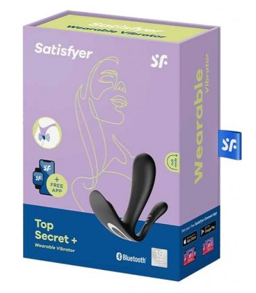 Satisfyer - Top Secret +, Wearable Vibrator, Black