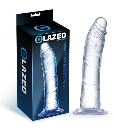 Glazed Clear Dildo, 21,5cm
