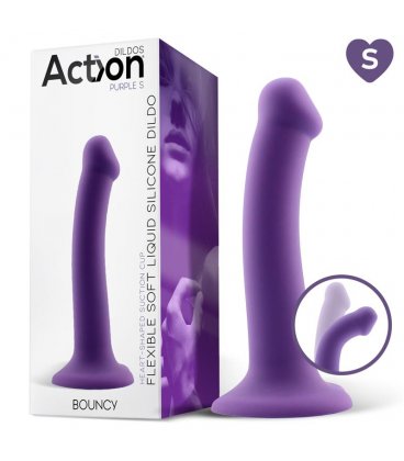 Flexible Soft Liquid Dildo - Purple, Small