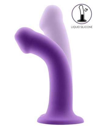 Flexible Soft Liquid Dildo - Purple, Medium
