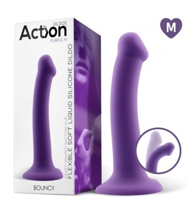 Flexible Soft Liquid Dildo - Purple, Medium