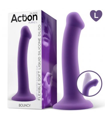 Flexible Soft Liquid Dildo - Purple, Large