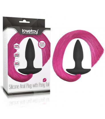 Butt Plug with Pony Tail, Black