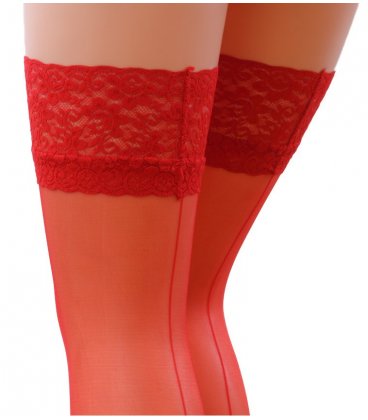 Passion - ST022 Stockings, Red