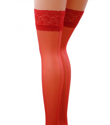 Passion - ST022 Stockings, Red